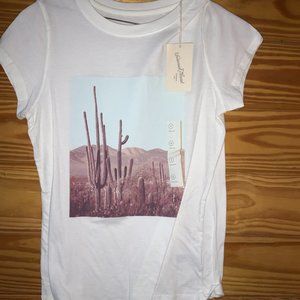 Universal Threads | Small | Short Sleeve | White | Cactus T-Shirt